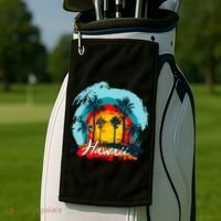 Hawaii Tropical Sunset Golf Towel thumb 2