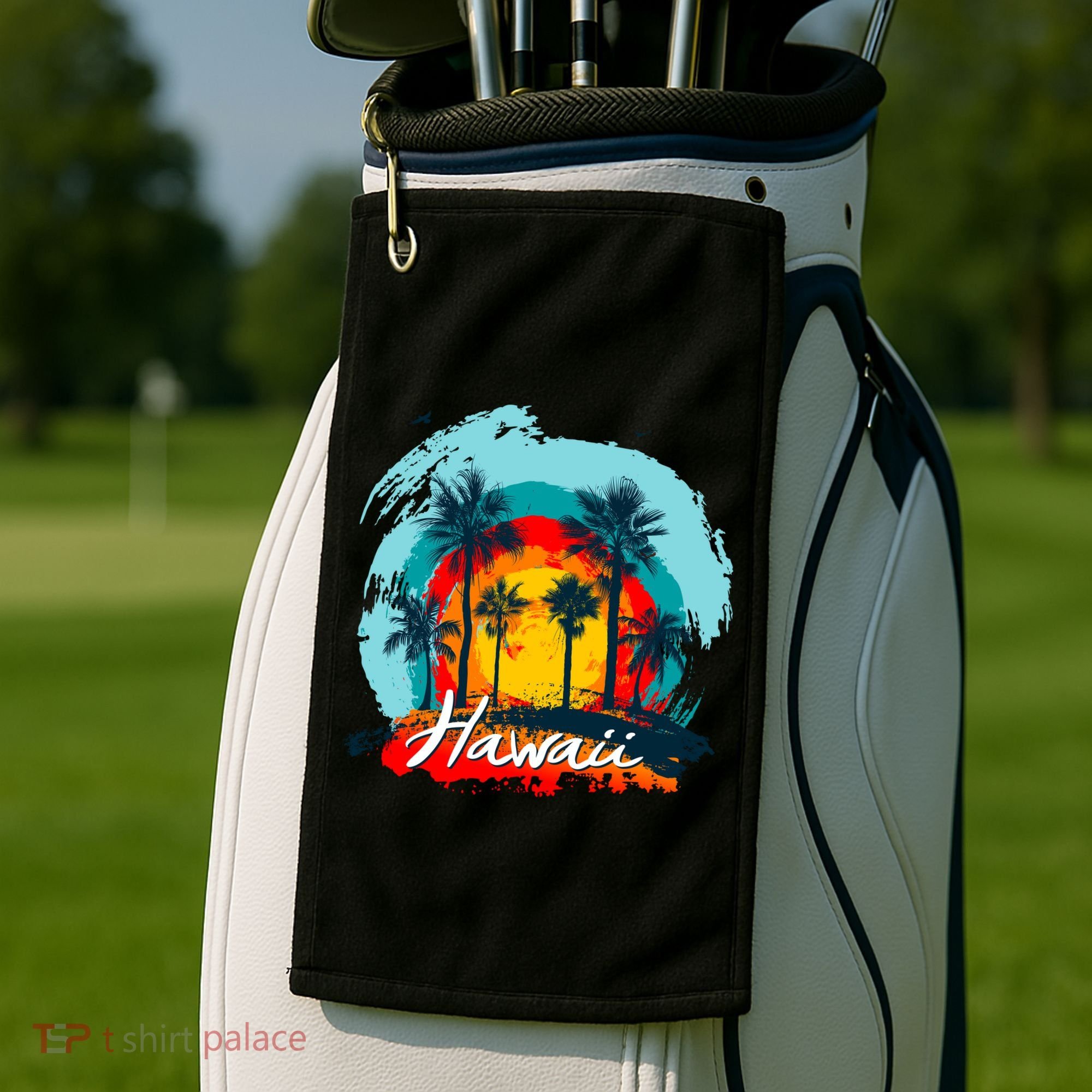 Hawaii Tropical Sunset Golf Towel