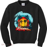 Hawaii Tropical Sunset Kids Sweatshirt thumb 0