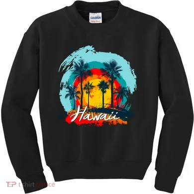 Hawaii Tropical Sunset Kids Sweatshirt