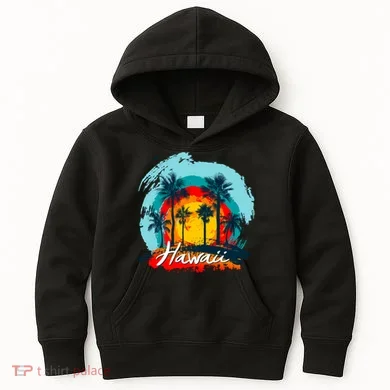 Hawaii Tropical Sunset Kids Hoodie
