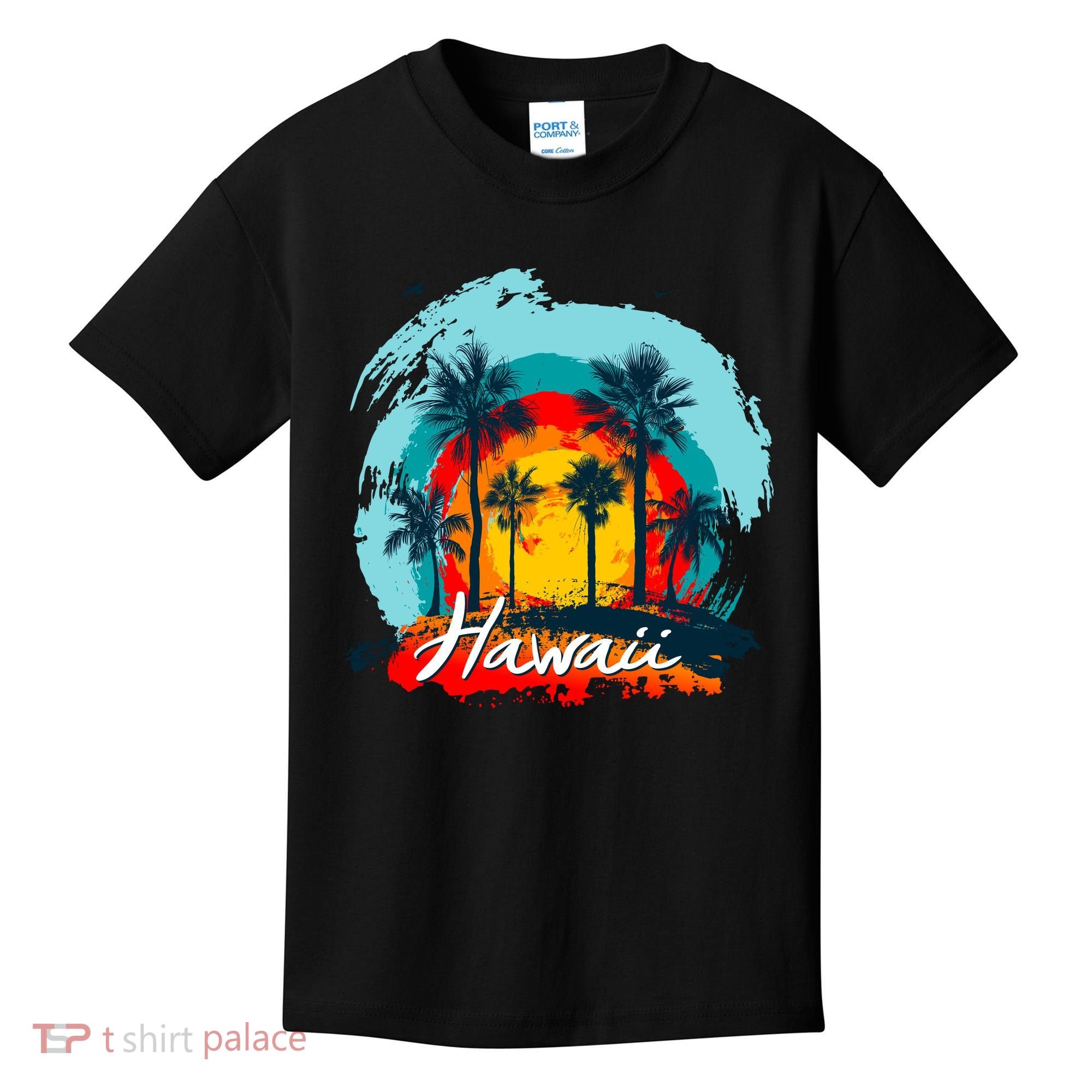 Hawaii Tropical Sunset Kids T-Shirt