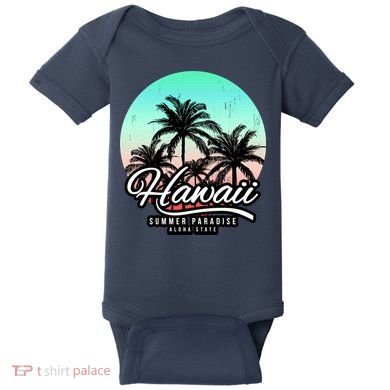 Hawaii Vintage Logo Baby Bodysuit
