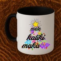 Hawaiian Mele Kaliki Maka Christmas Tree Coffee Mug thumb 2