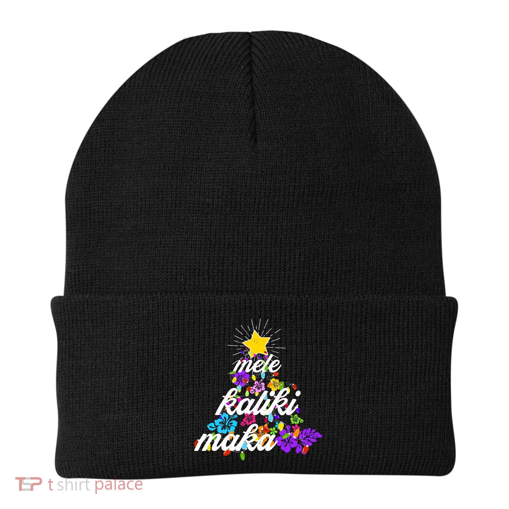 Hawaiian Mele Kaliki Maka Christmas Tree Beanie