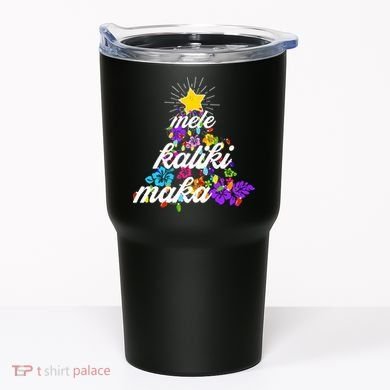 Hawaiian Mele Kaliki Maka Christmas Tree Tumbler