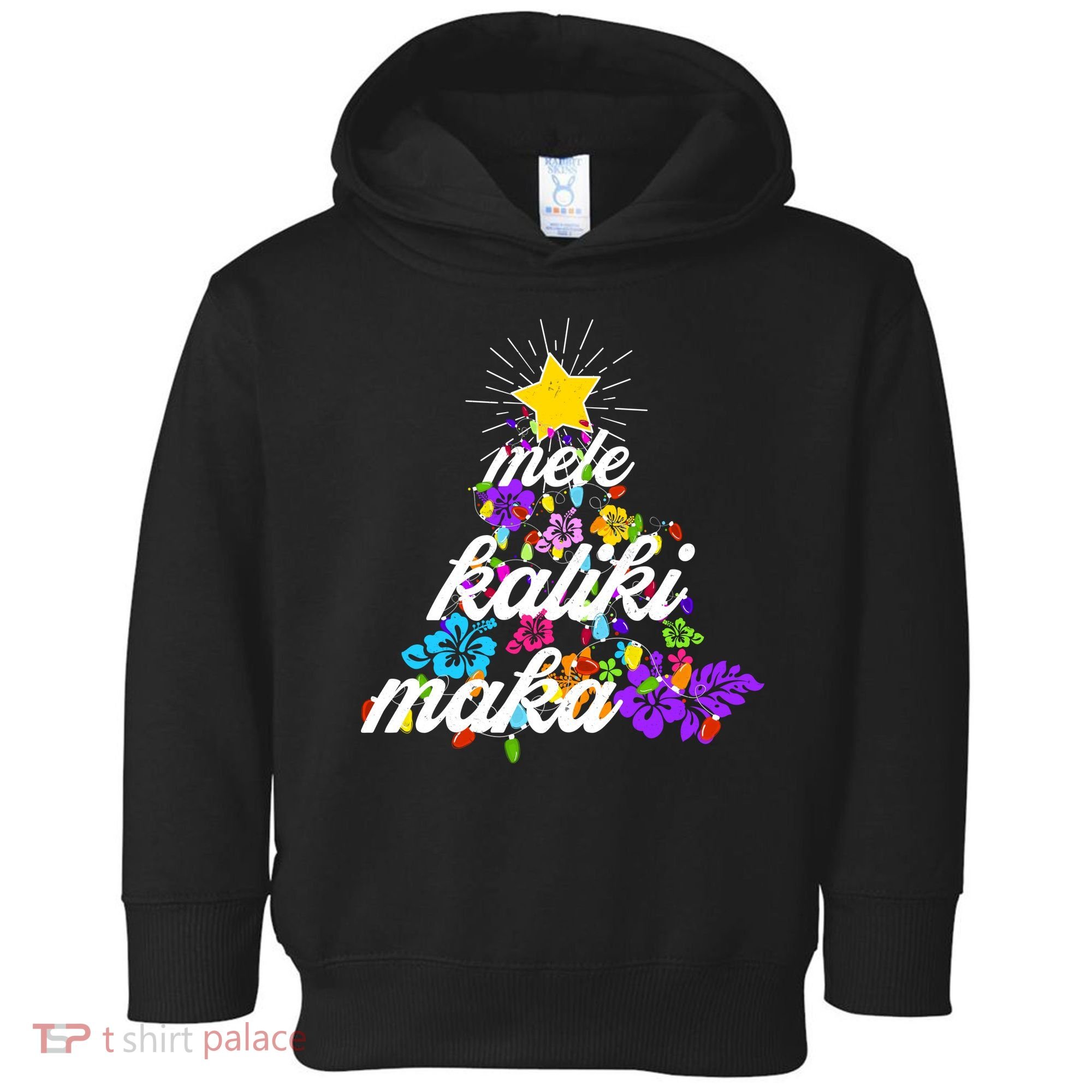 Hawaiian Mele Kaliki Maka Christmas Tree Toddler Hoodie