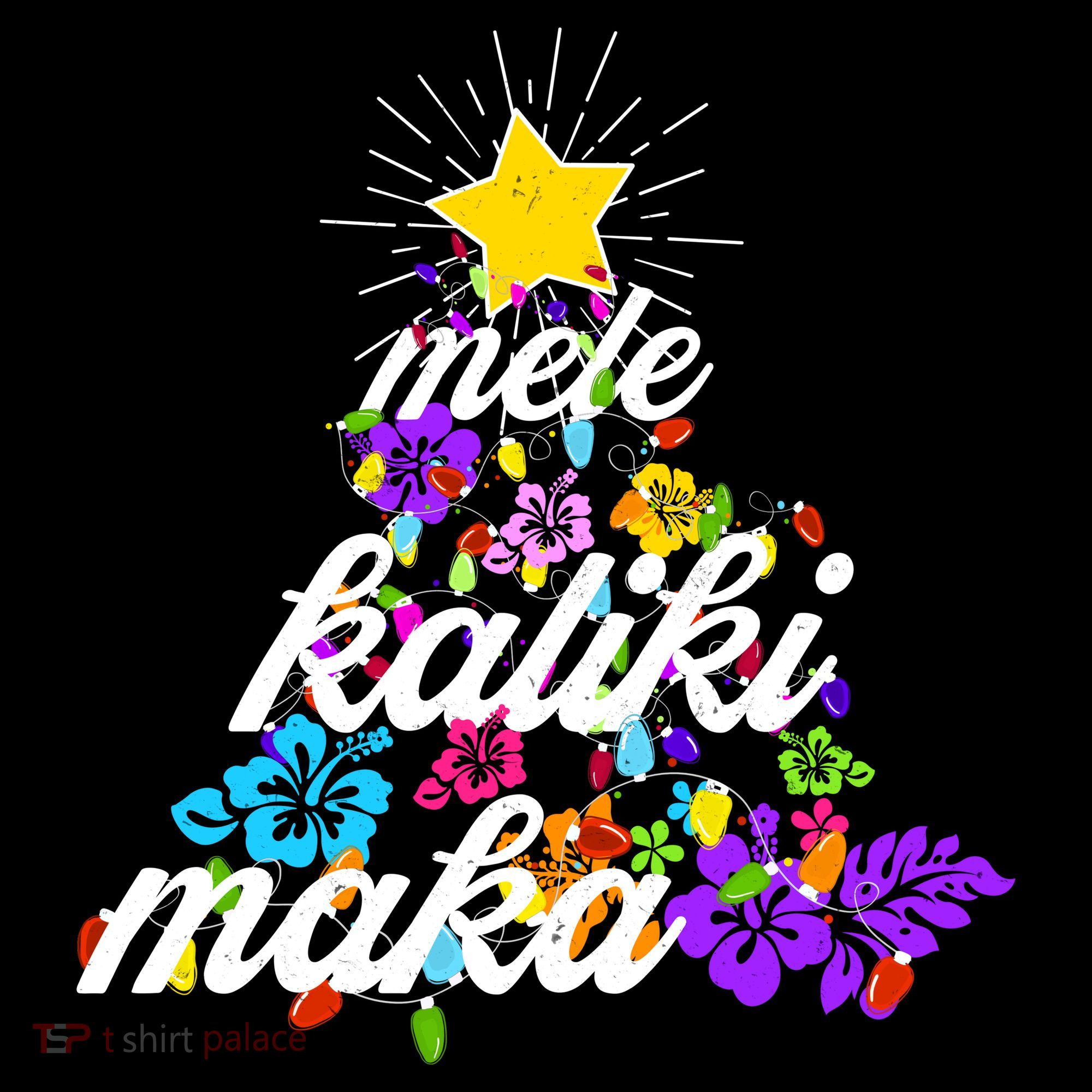 Hawaiian Mele Kaliki Maka Christmas Tree Toddler Hoodie