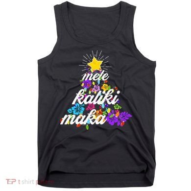 Hawaiian Mele Kaliki Maka Christmas Tree Tank Top
