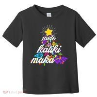 Hawaiian Mele Kaliki Maka Christmas Tree Toddler T-Shirt thumb 0
