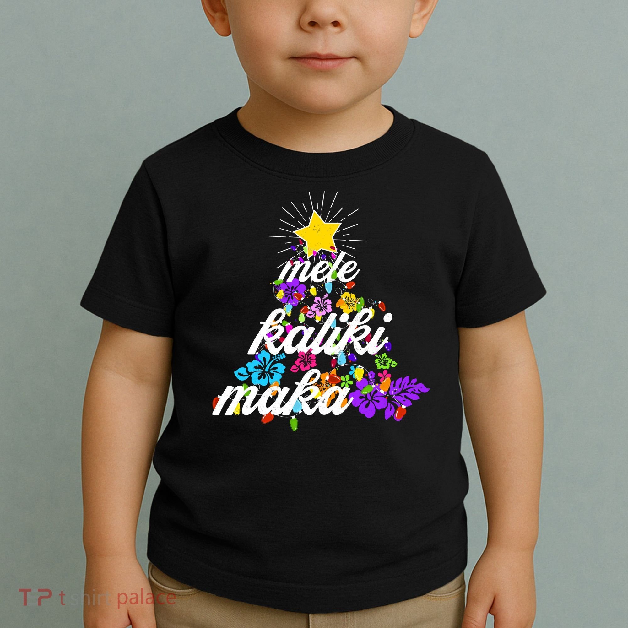Hawaiian Mele Kaliki Maka Christmas Tree Toddler T-Shirt