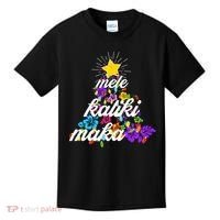 Hawaiian Mele Kaliki Maka Christmas Tree Kids T-Shirt thumb 0