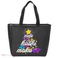 Hawaiian Mele Kaliki Maka Christmas Tree Tote Bag thumb 0
