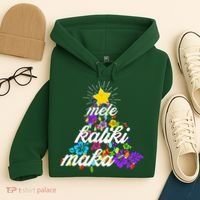 Hawaiian Mele Kaliki Maka Christmas Tree Hoodie thumb 4
