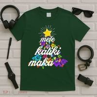 Hawaiian Mele Kaliki Maka Christmas Tree T-Shirt thumb 5