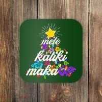 Hawaiian Mele Kaliki Maka Christmas Tree Coaster thumb 0
