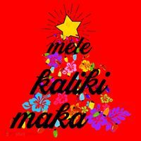 Hawaiian Mele Kaliki Maka Christmas Tree Santa Hat thumb 1