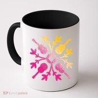 Hawaiian Mele Music Quilt Tribal Tattoo Ukulele Coffee Mug thumb 0