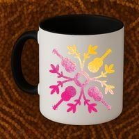 Hawaiian Mele Music Quilt Tribal Tattoo Ukulele Coffee Mug thumb 2