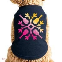 Hawaiian Mele Music Quilt Tribal Tattoo Ukulele Doggie Tank thumb 0