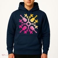 Hawaiian Mele Music Quilt Tribal Tattoo Ukulele Hoodie thumb 2