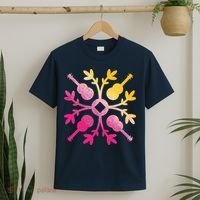 Hawaiian Mele Music Quilt Tribal Tattoo Ukulele T-Shirt thumb 2