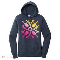Hawaiian Mele Music Quilt Tribal Tattoo Ukulele Women's Hoodie thumb 0