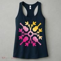 Hawaiian Mele Music Quilt Tribal Tattoo Ukulele Women's Tank Top thumb 3