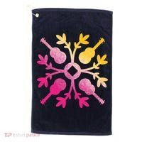 Hawaiian Mele Music Quilt Tribal Tattoo Ukulele Golf Towel thumb 0