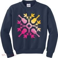 Hawaiian Mele Music Quilt Tribal Tattoo Ukulele Kids Sweatshirt thumb 0