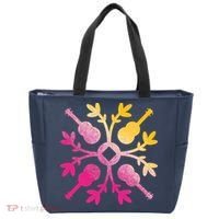 Hawaiian Mele Music Quilt Tribal Tattoo Ukulele Tote Bag thumb 0