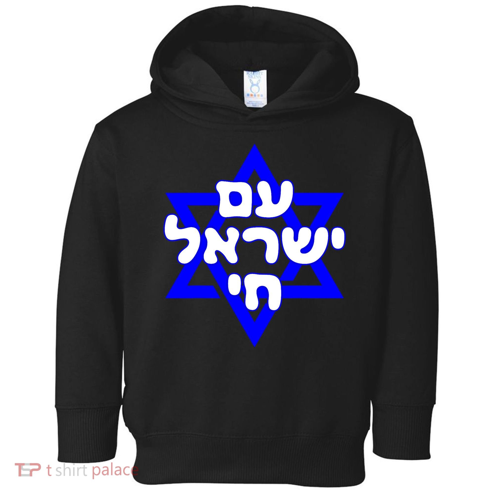 Hebrew Am Yisrael Chai Israel Magen Davi Toddler Hoodie