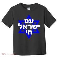 Hebrew Am Yisrael Chai Israel Magen Davi Toddler T-Shirt thumb 0