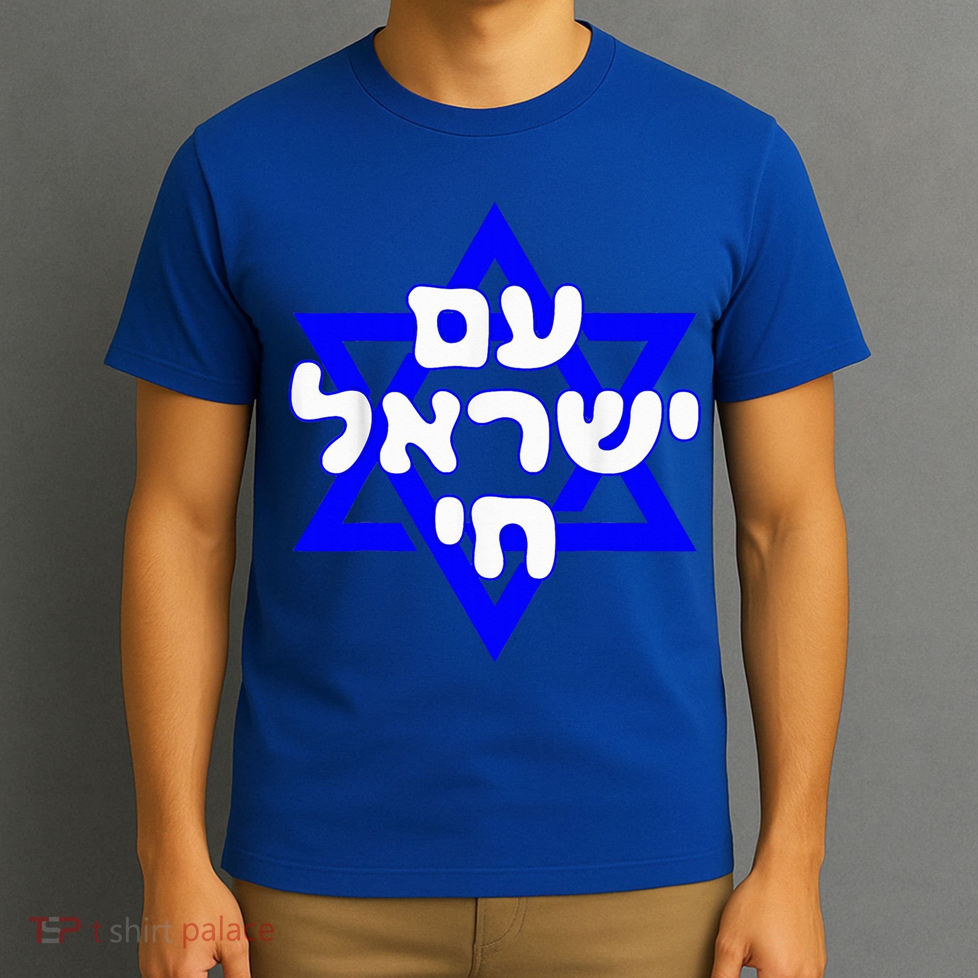 Hebrew Am Yisrael Chai Israel Magen David  T-Shirt