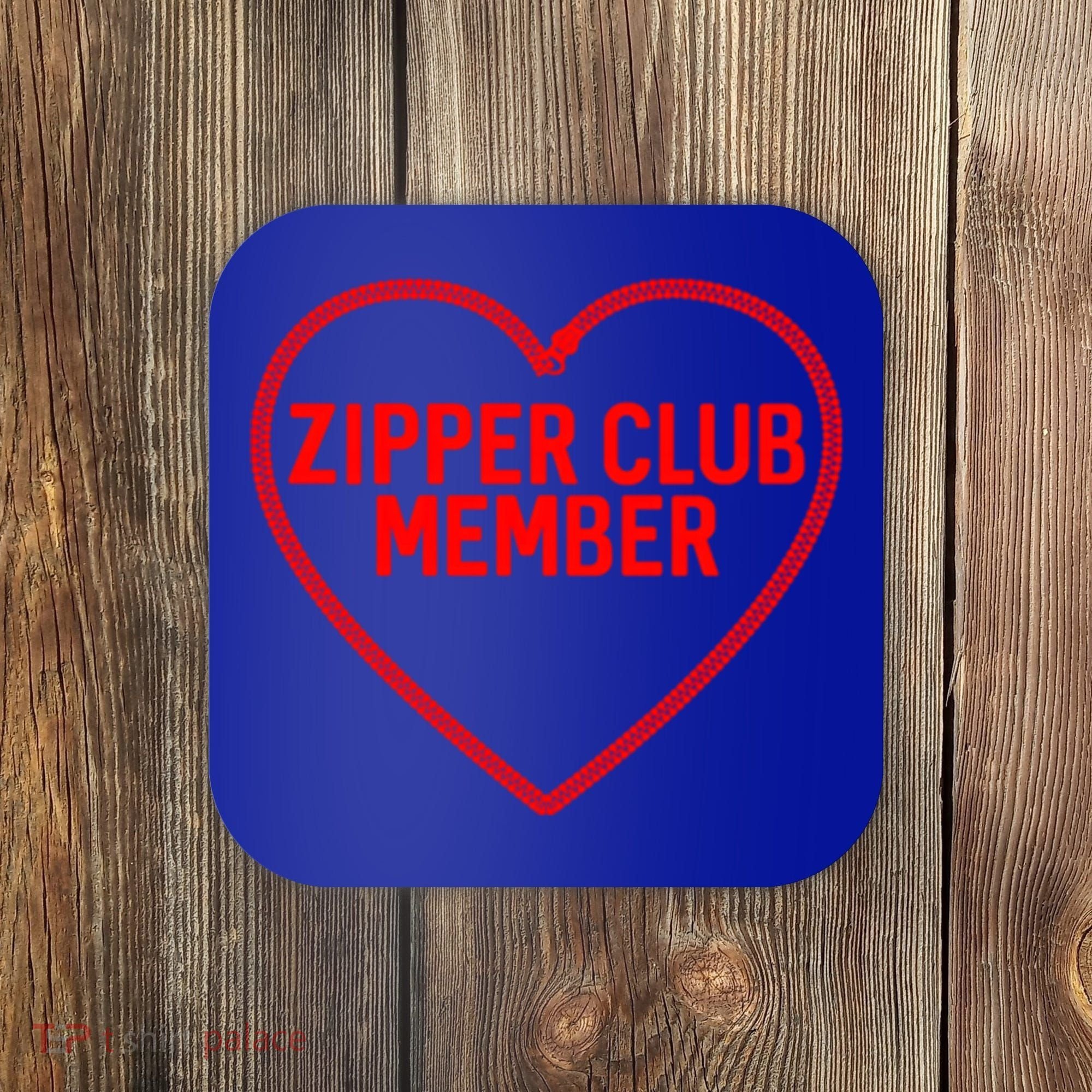Heart Attack Zipper Club Open Heart Surgery Survivor Cute Gift Coaster
