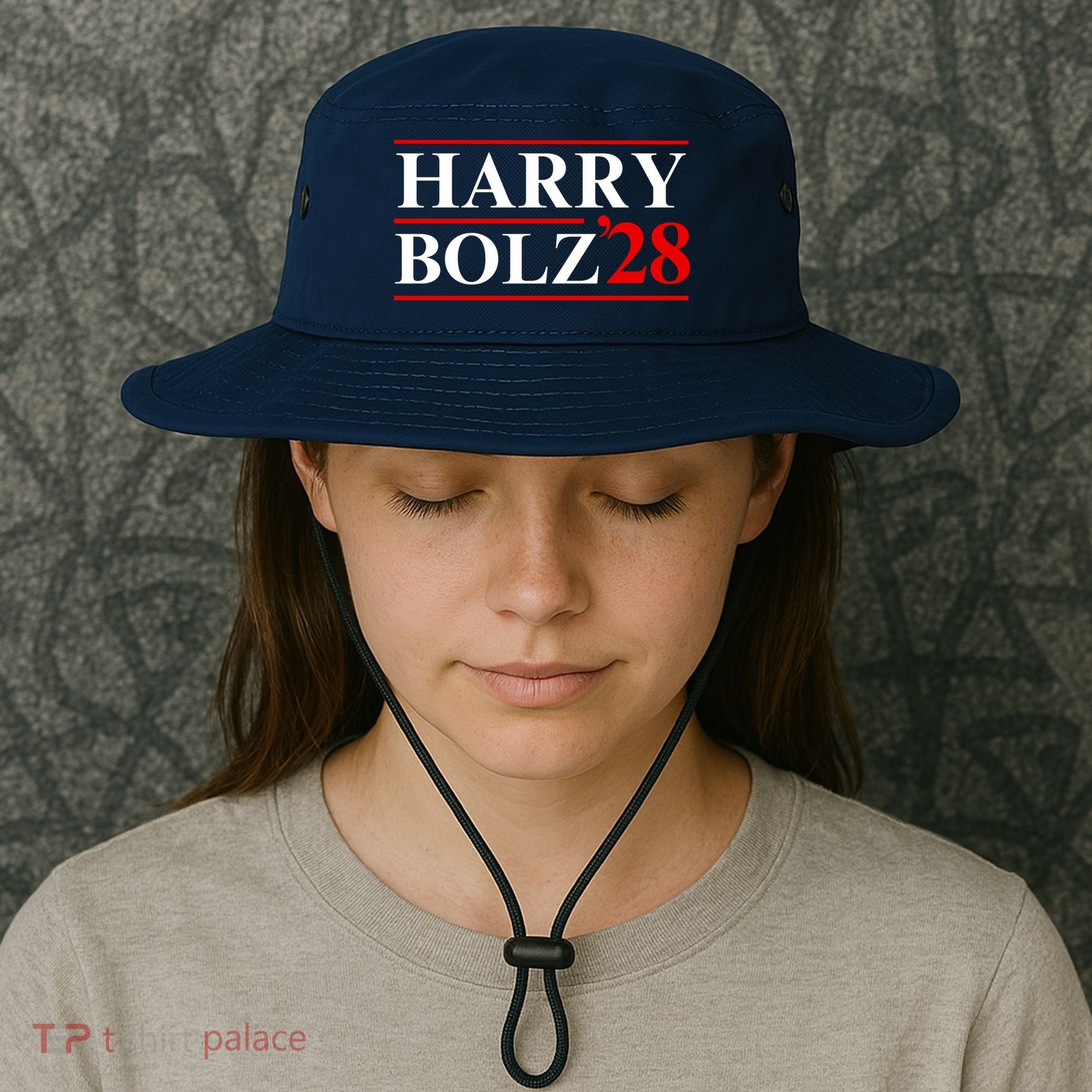 Harry Bolz 2028 Funny Political Meme D.O.G & E Bucket Hat