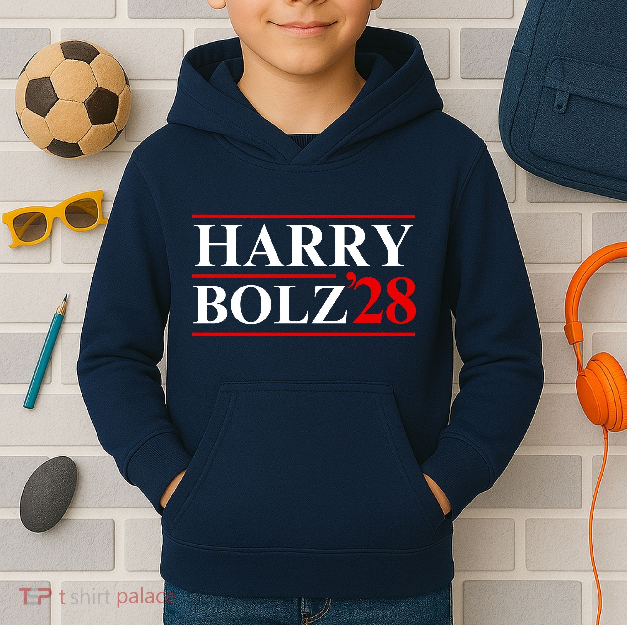 Harry Bolz 2028 Funny Political Meme D.O.G & E Kids Hoodie