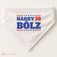 Harry Bolz 2028 Political Meme D.O.G.E. USA-Made Doggie Bandana thumb 0