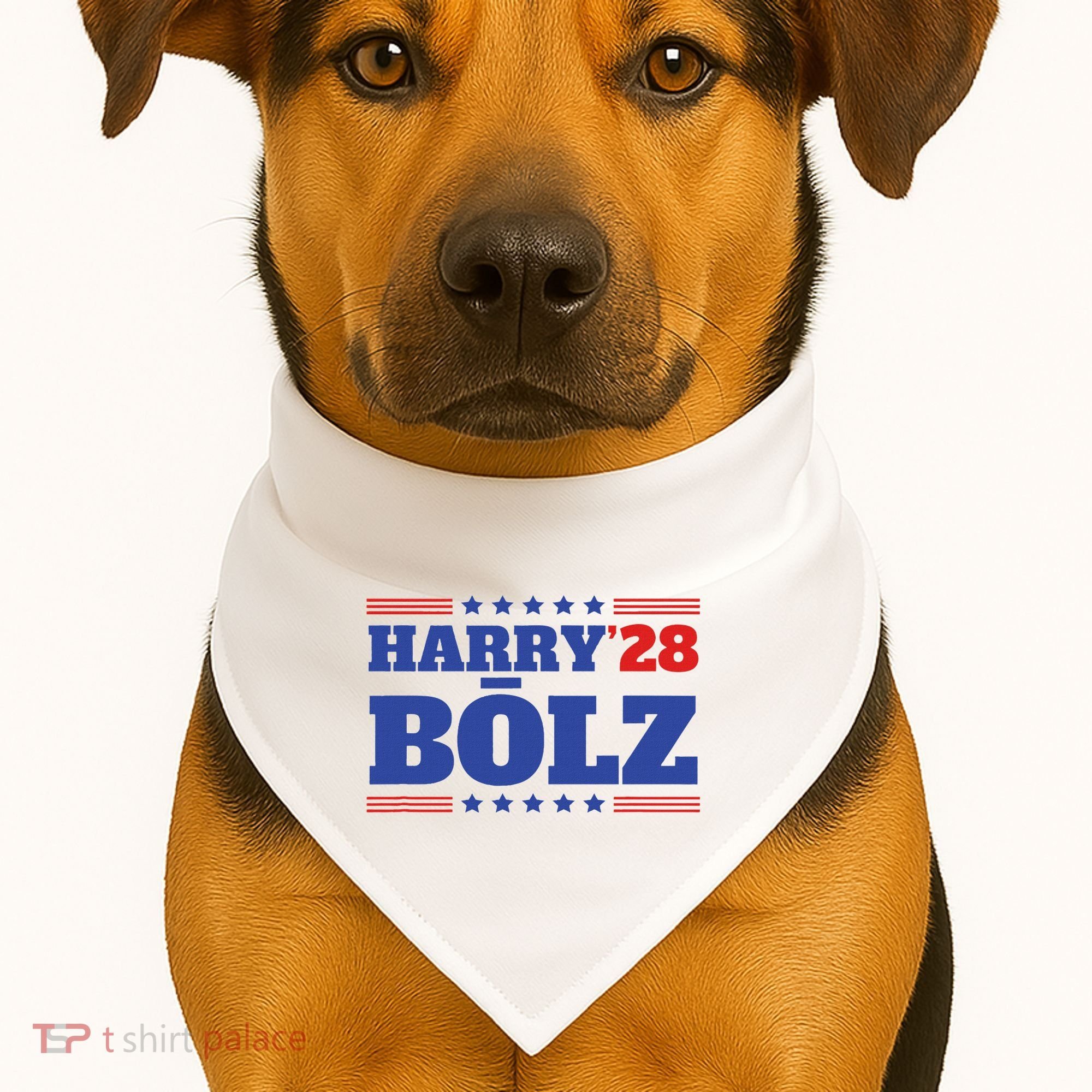 Harry Bolz 2028 Political Meme D.O.G.E. USA-Made Doggie Bandana