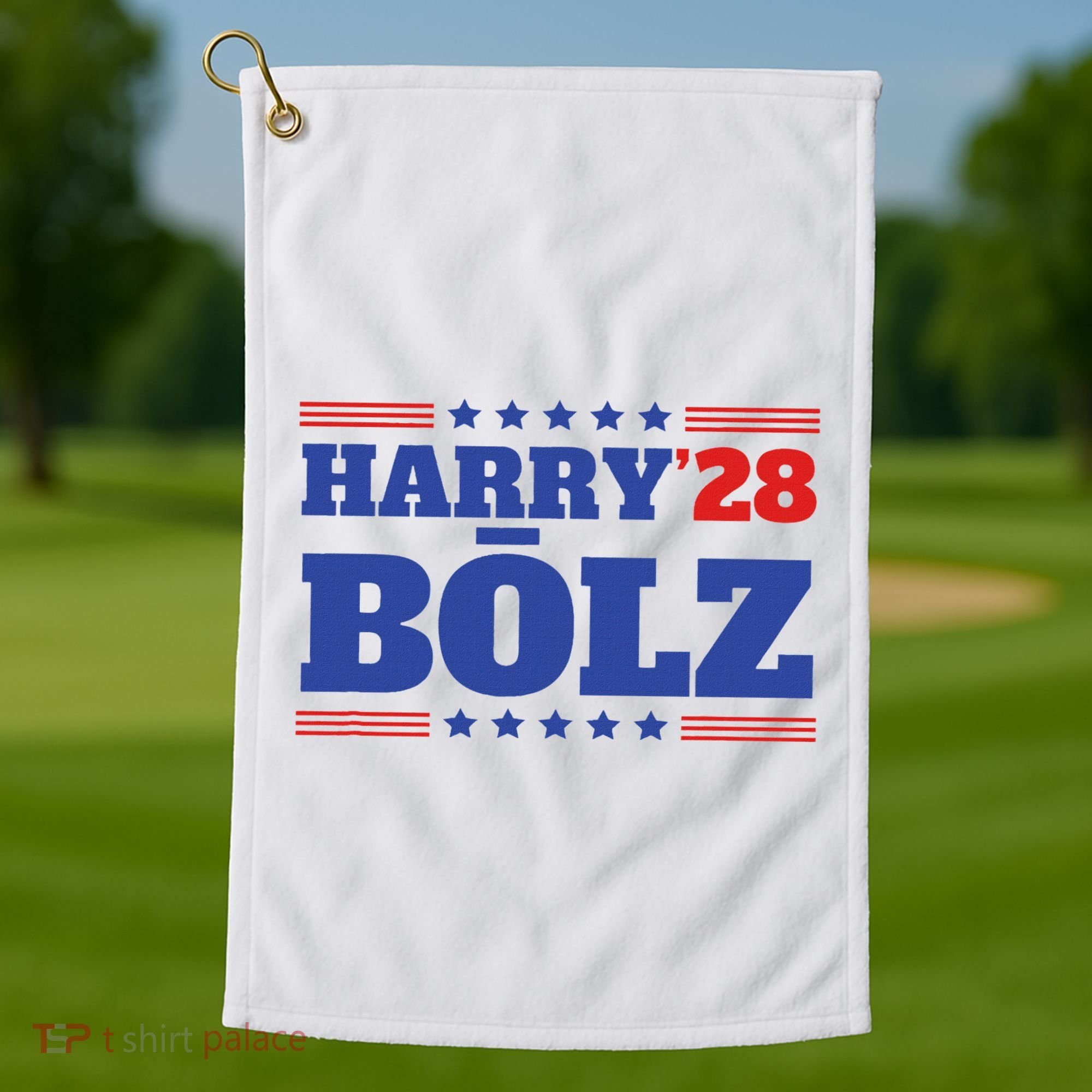 Harry Bolz 2028 Political Meme D.O.G.E. Golf Towel
