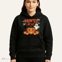 Haunted By 67 Funny Ghost Pumpkin Halloween Costume Hoodie thumb 5