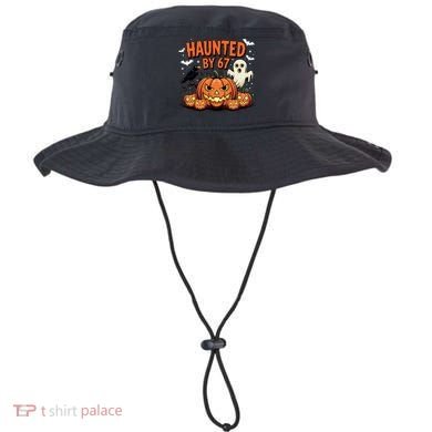 Haunted By 67 Funny Ghost Pumpkin Halloween Costume Bucket Hat