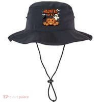 Haunted By 67 Funny Ghost Pumpkin Halloween Costume Bucket Hat thumb 0