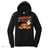 Haunted By 67 Funny Ghost Pumpkin Halloween Costume Women's Hoodie thumb 0