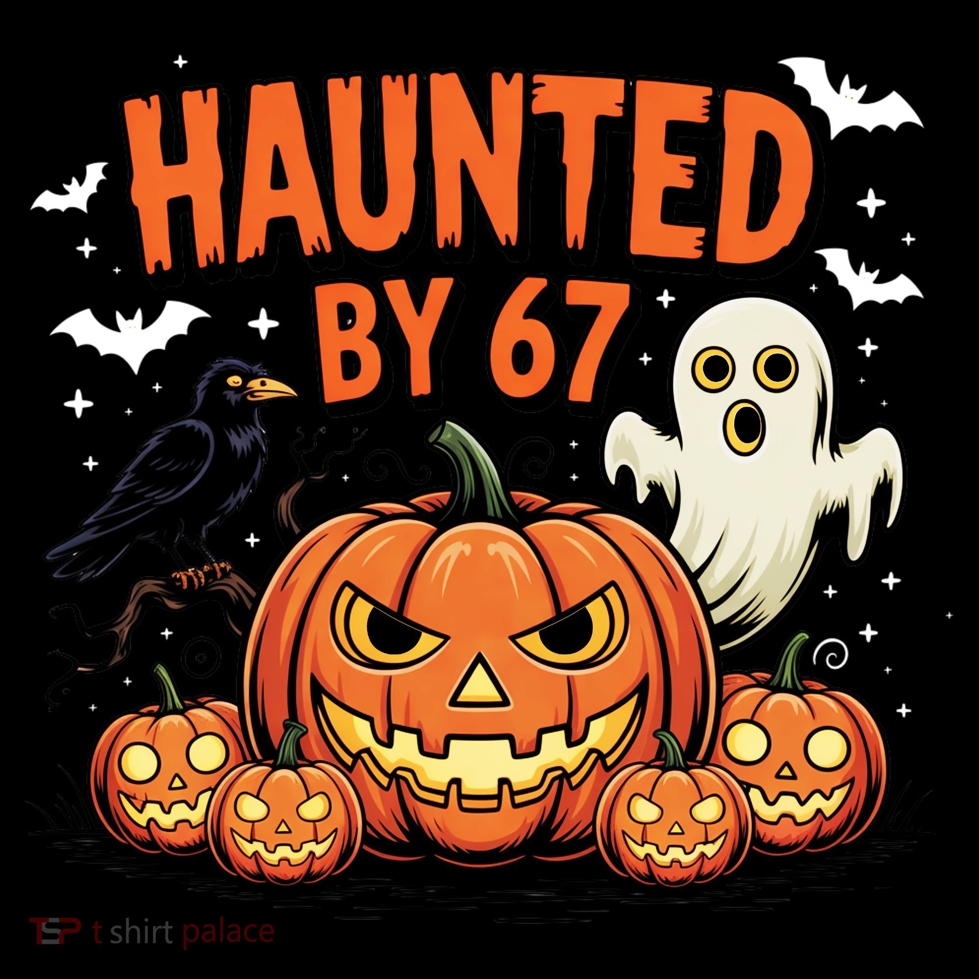 Haunted By 67 Funny Ghost Pumpkin Halloween Costume Women's Hoodie