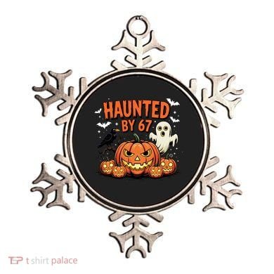 Haunted By 67 Funny Ghost Pumpkin Halloween Costume Ornament