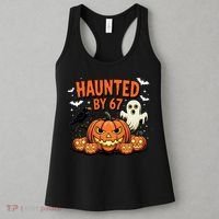 Haunted By 67 Funny Ghost Pumpkin Halloween Costume Women's Tank Top thumb 3