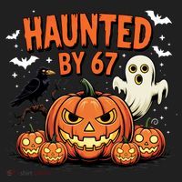 Haunted By 67 Funny Ghost Pumpkin Halloween Costume Golf Towel thumb 3