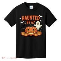 Haunted By 67 Funny Ghost Pumpkin Halloween Costume Kids T-Shirt thumb 0