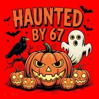 Haunted By 67 Funny Ghost Pumpkin Halloween Costume Santa Hat thumb 1